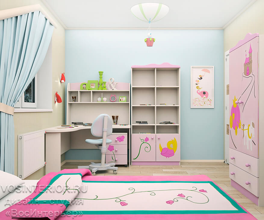 дизайн детской комнаты на мансардном этаже
