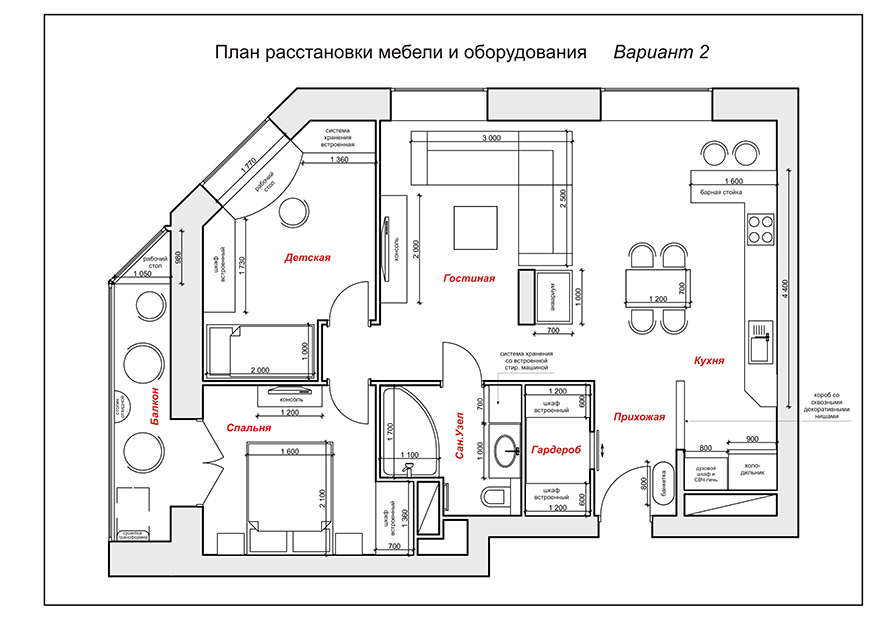 Проект квартиры чешской планировки