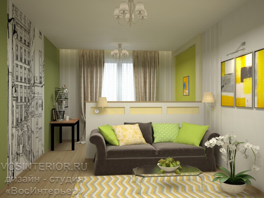 Дизайн гостиной спальни