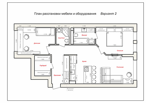 Планировки трехкомнатных квартир