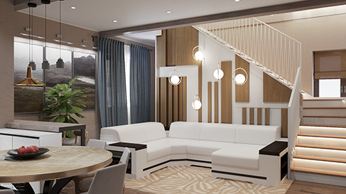 Дизайн интерьера дома в Ступино