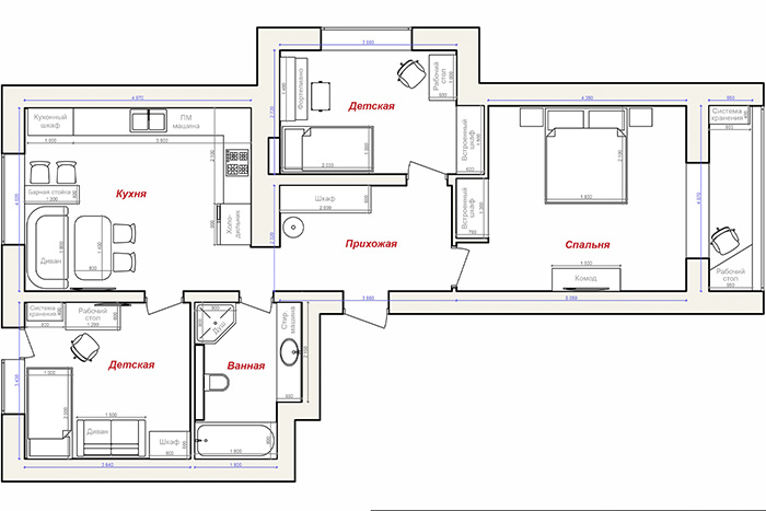 Дизайн квартиры в стиле легкая классика фото-4