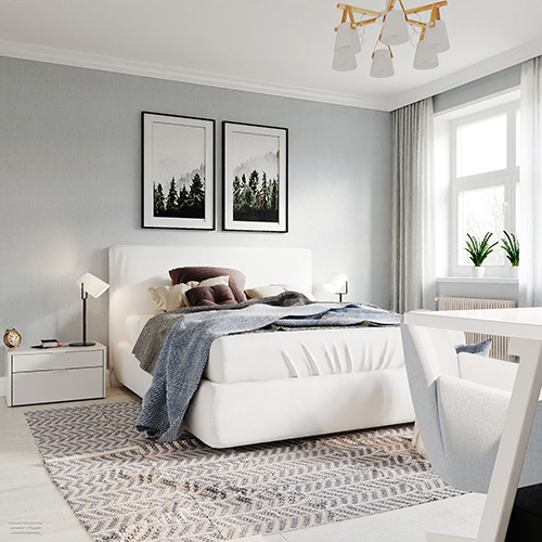 Фото дизайна спальни в скандинавском стиле