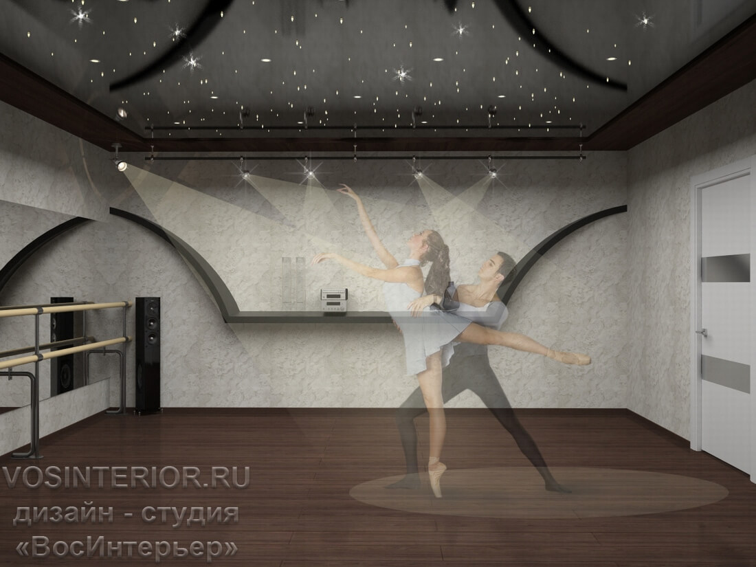 дизайн интерьера балетного зала